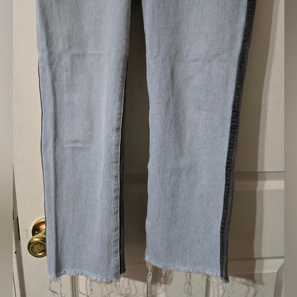Revice Ex Boyfriend Two-Toned Straight Leg Ankle Jeans, Raw Hem, Size 26, EUC! - Picture 8 of 14